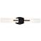 Possini Euro Abron 24" Wide Black Glass Tube LED Bath Bar Light
