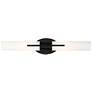 Possini Euro Abron 24" Wide Black Glass Tube LED Bath Bar Light
