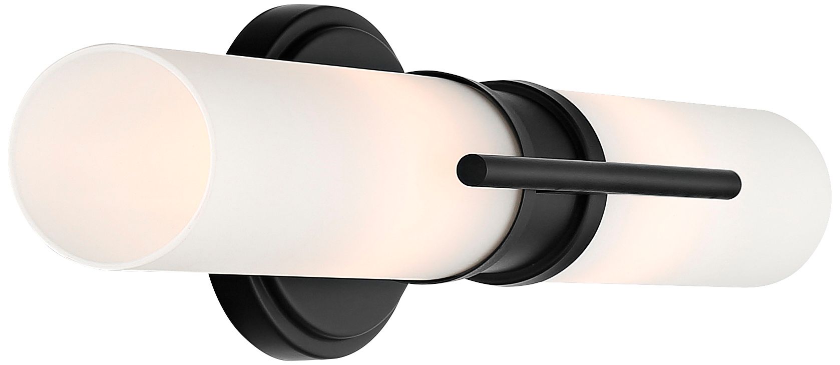 Possini Euro Abron 24" Wide Black Glass Tube LED Bath Bar Light