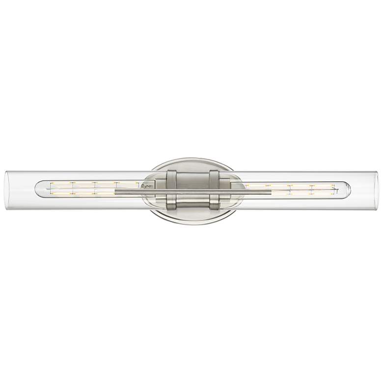 Image 5 Possini Euro Abron 24" Wide Glass and Brushed Nickel LED Bath Bar more views