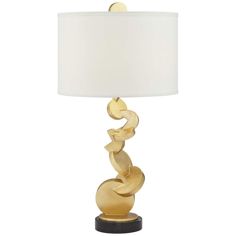 Image 2 Possini Euro Abstract 28 3/4 inch Gold Modern Sculpture Table Lamp