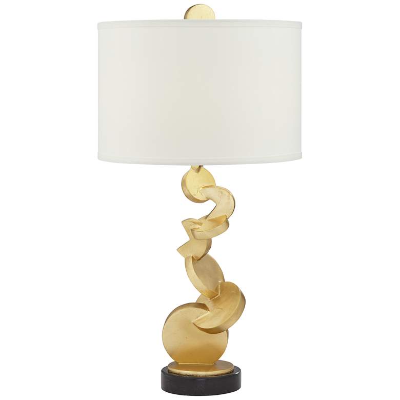 Image 2 Possini Euro Abstract 28 3/4" Gold Modern Sculpture Table Lamp