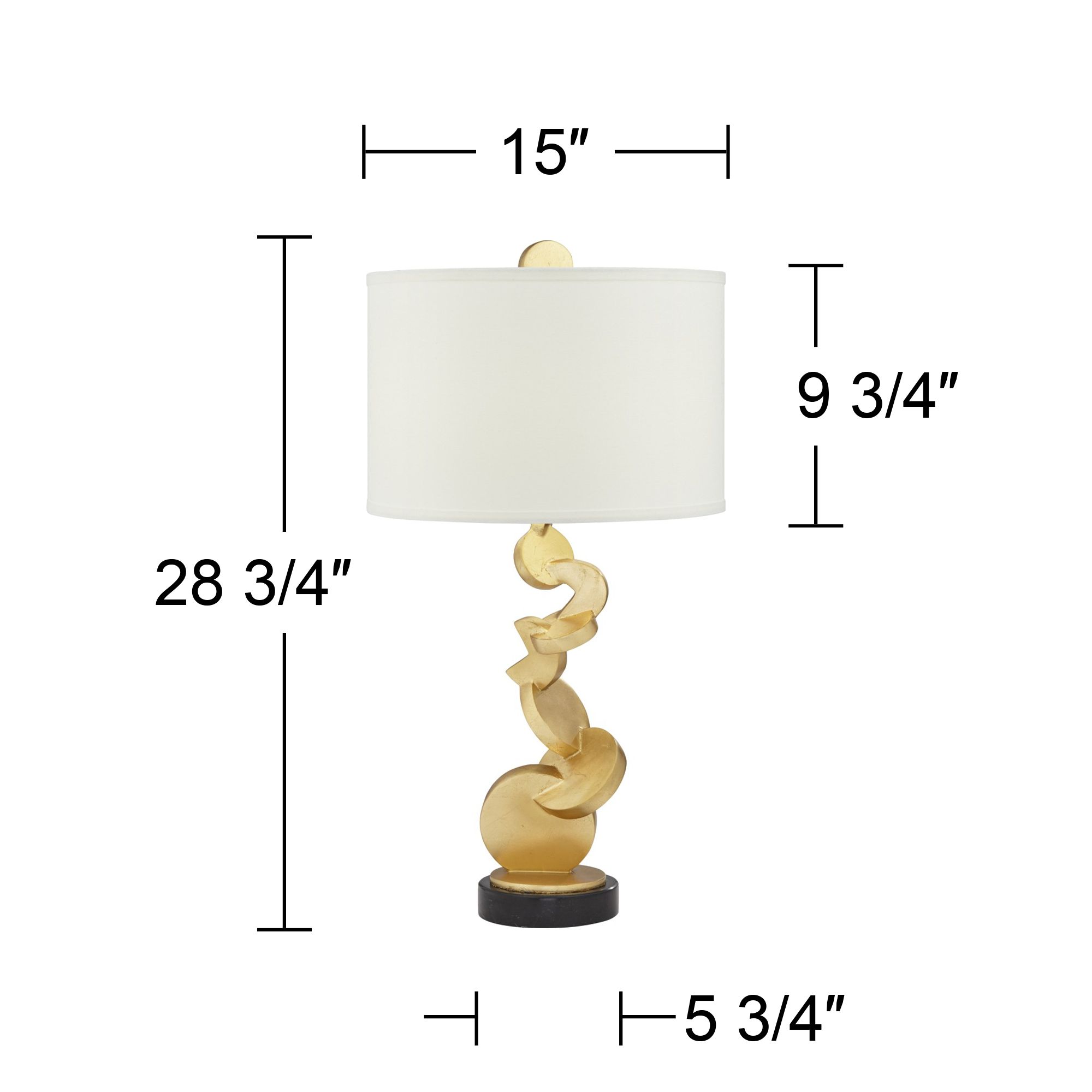 Possini Euro Abstract 28 3/4" Gold Modern Sculpture Table Lamp