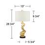 Possini Euro Abstract 28 3/4" Gold Modern Sculpture Table Lamp