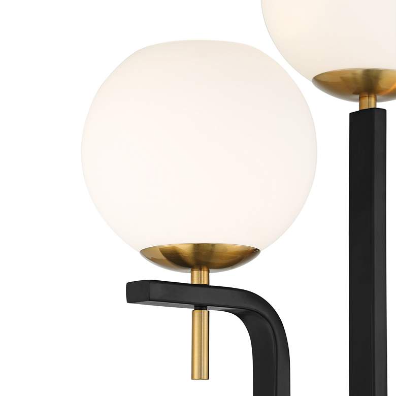 Image 3 Possini Euro Acadia 71 inch Black and Warm Gold 3-Light Floor Lamp more views