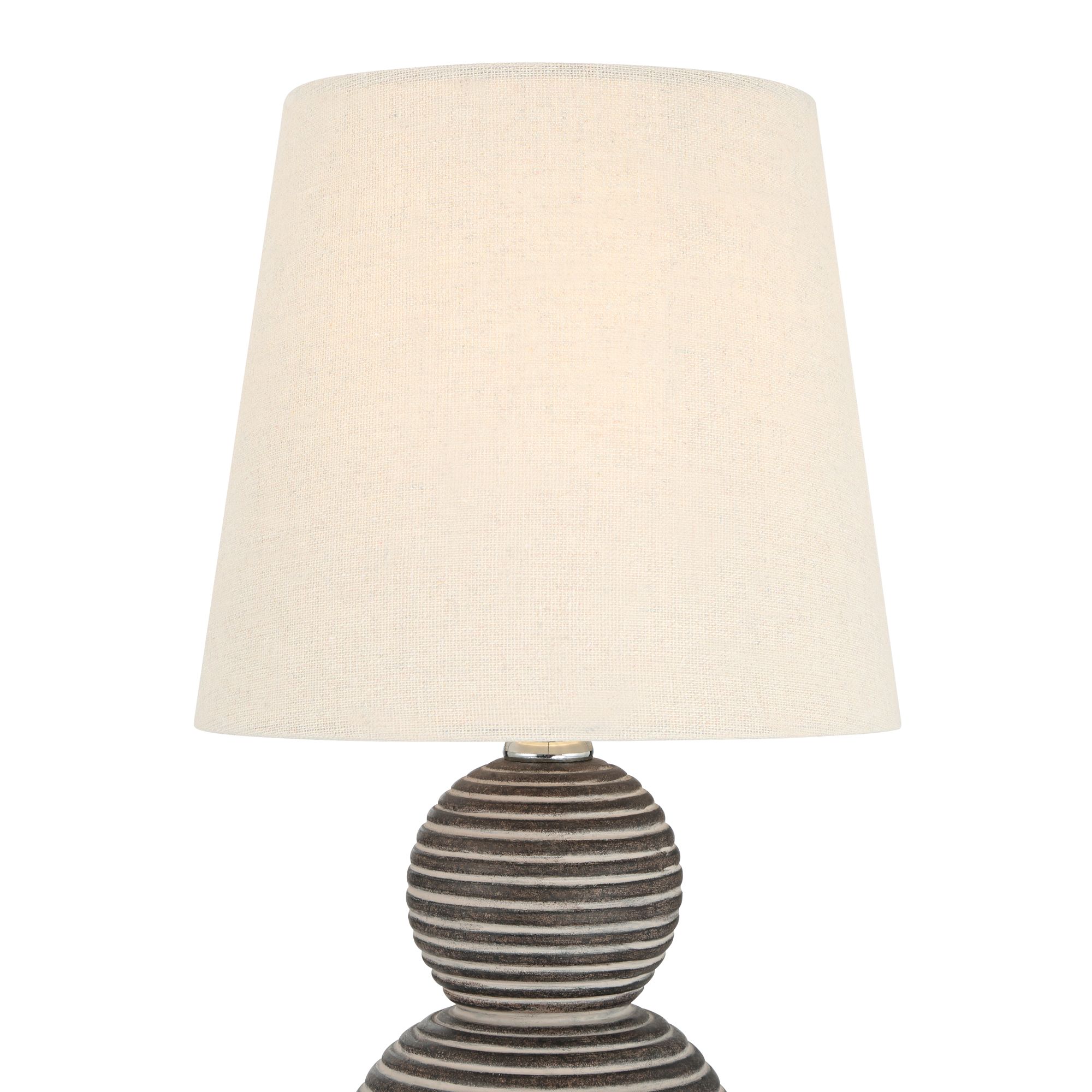 Image 3 Possini Euro Accara 14" High Brown White Stripe Table Lamp Set of 2 more views