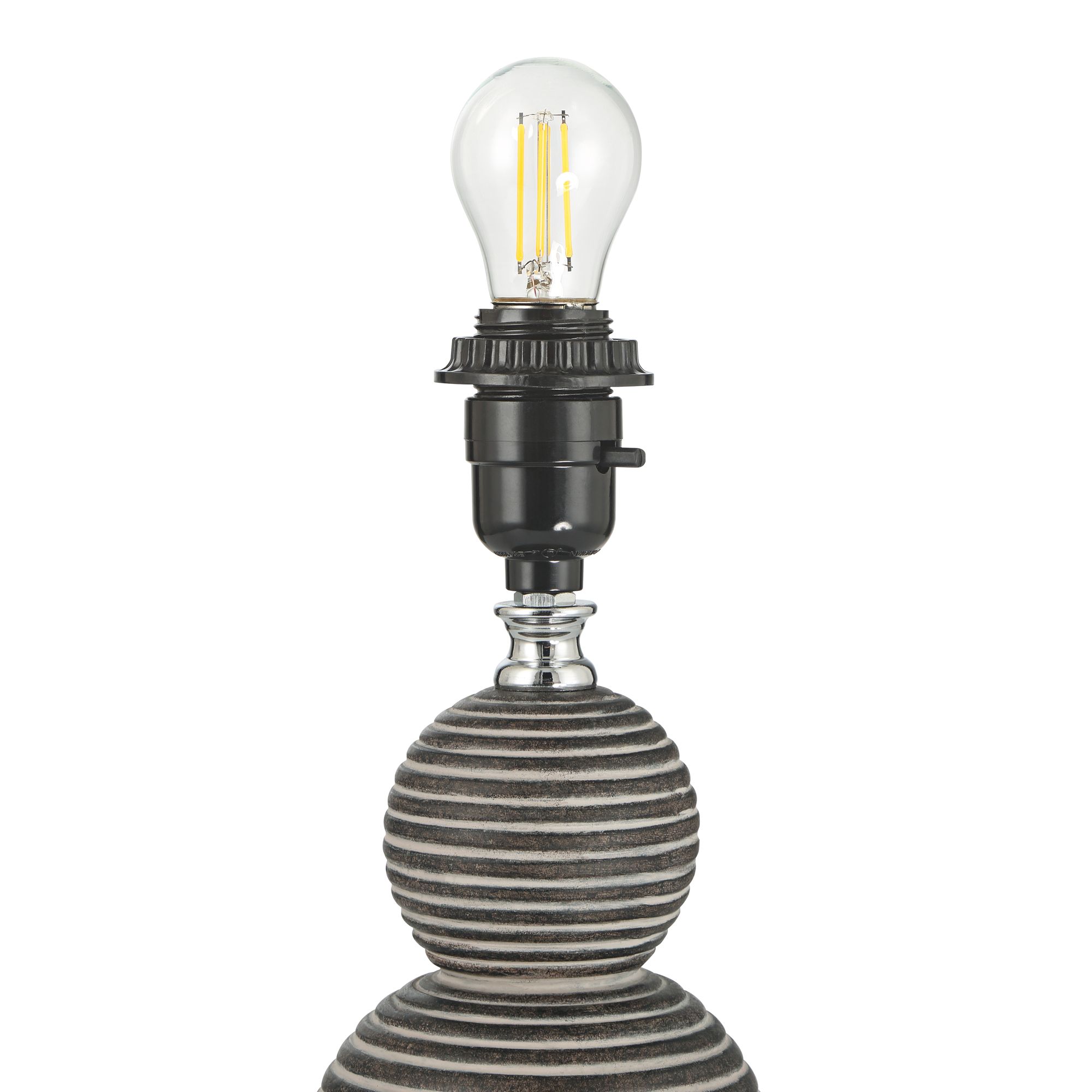 Image 5 Possini Euro Accara 14" High Brown White Stripe Table Lamp Set of 2 more views
