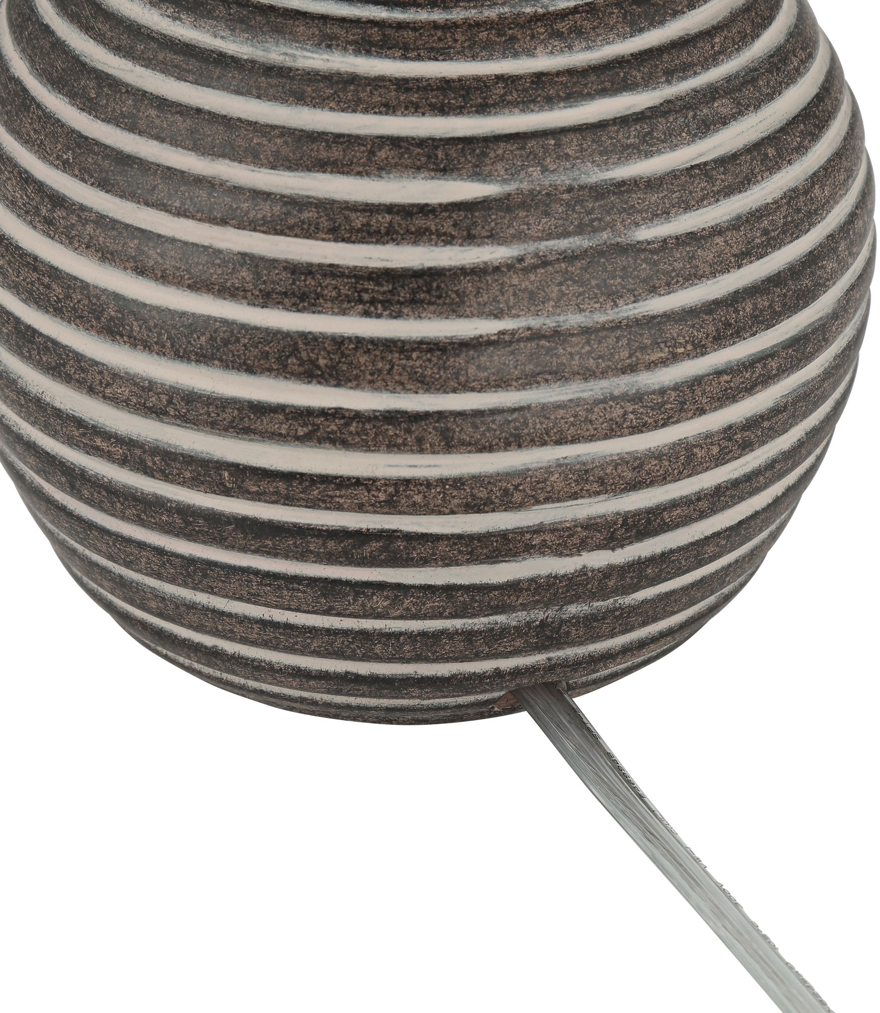 Image 7 Possini Euro Accara 14" High Brown White Stripe Table Lamp Set of 2 more views