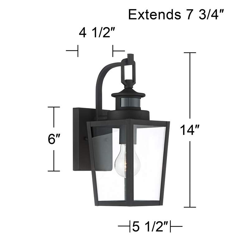Image 7 Possini Euro Ackerly 14" High Motion Sensor Outdoor Wall Light more views