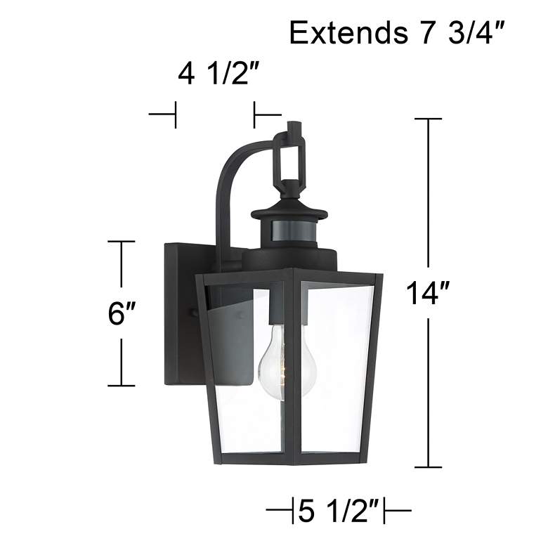 Image 7 Possini Euro Ackerly 14 inch High Motion Sensor Outdoor Wall Light more views