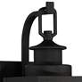 Possini Euro Ackerly 14" Textured Black Outdoor Lantern Wall Light