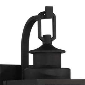 Image3 of Possini Euro Ackerly 14"H Black Outdoor Lantern Wall Light Set of 2 more views