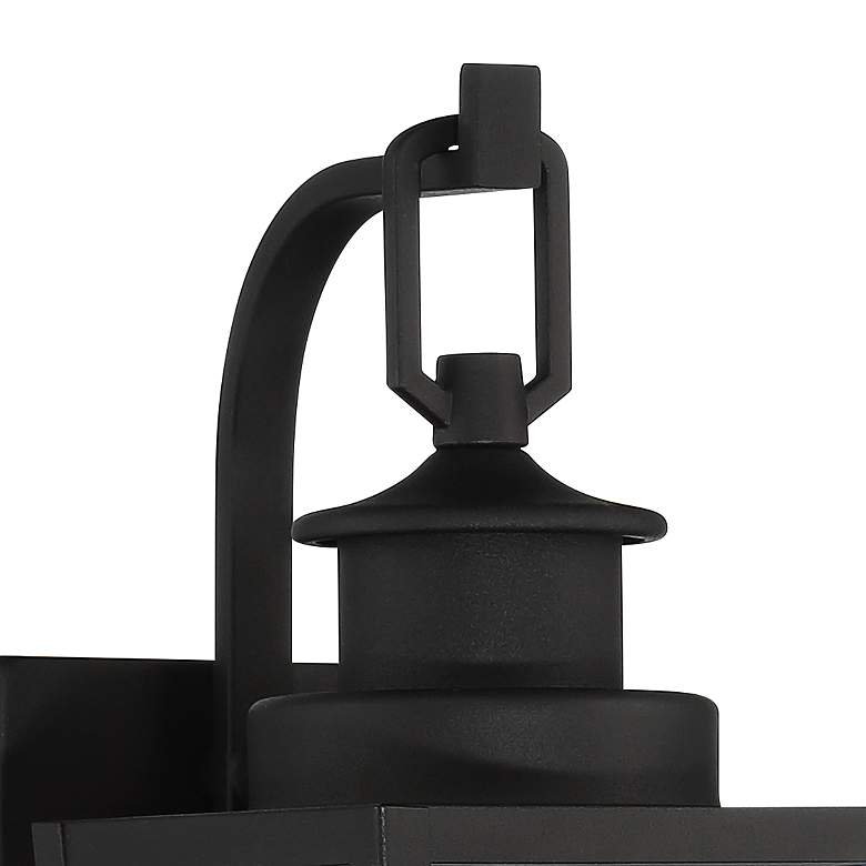 Image 3 Possini Euro Ackerly 14 inchH Black Outdoor Lantern Wall Light Set of 2 more views