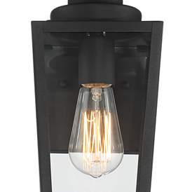 Image4 of Possini Euro Ackerly 14"H Black Outdoor Lantern Wall Light Set of 2 more views