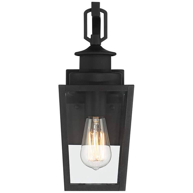 Image 5 Possini Euro Ackerly 14"H Black Outdoor Lantern Wall Light Set of 2 more views