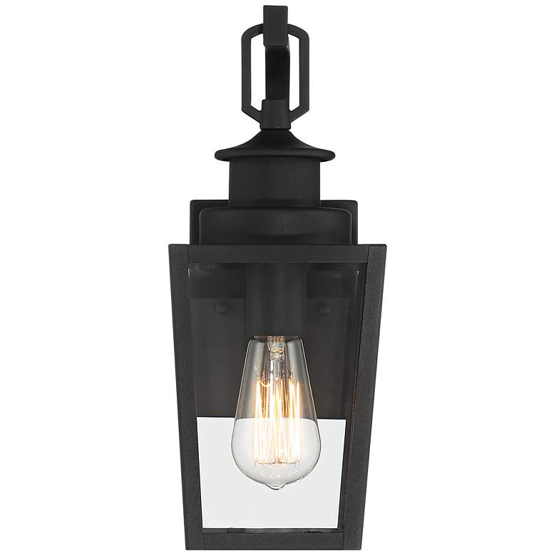 Image 5 Possini Euro Ackerly 14 inchH Black Outdoor Lantern Wall Light Set of 2 more views