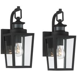 Possini Euro Ackerly 14"H Motion Sensor Outdoor Wall Light Set of 2