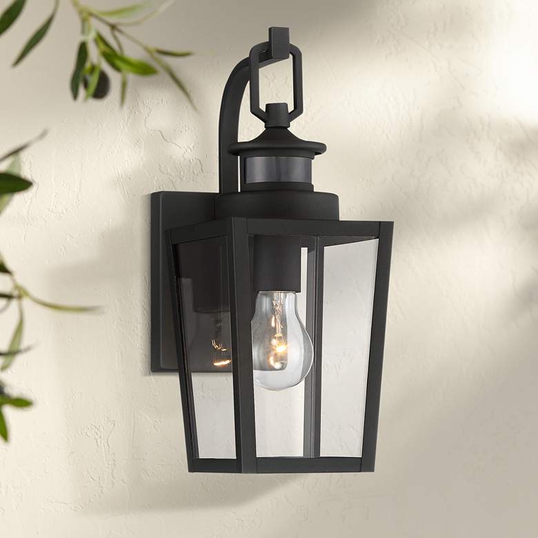 Image 7 Possini Euro Ackerly 14"H Motion Sensor Outdoor Wall Light Set of 2 more views