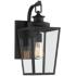 Possini Euro Ackerly 17 1/4" High Textured Black Outdoor Wall Light