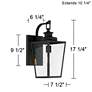 Possini Euro Ackerly 17 1/4"H Black Outdoor Wall Light Set of 2