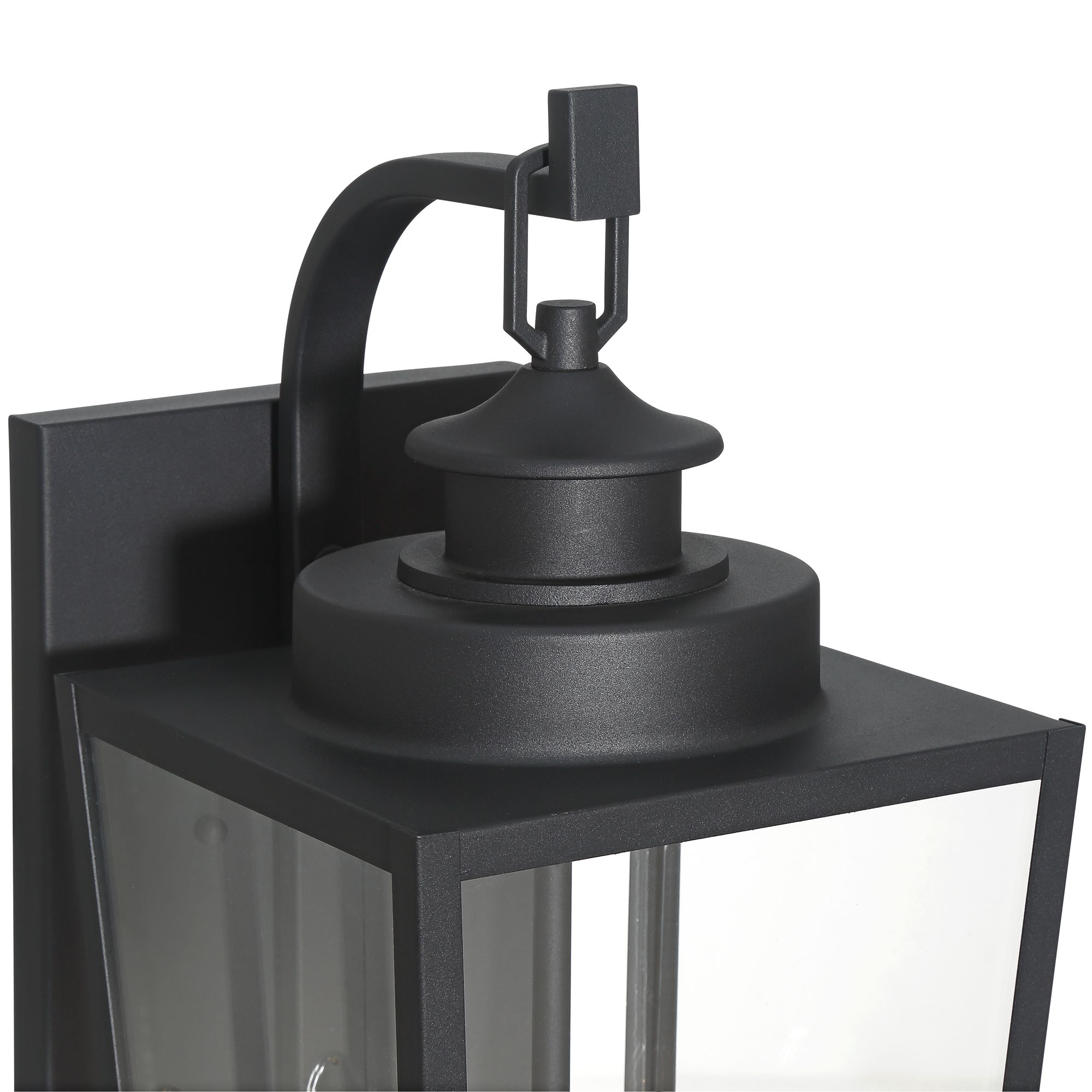 Image 3 Possini Euro Ackerly 21"H Textured Black 2-Light Outdoor Wall Light more views