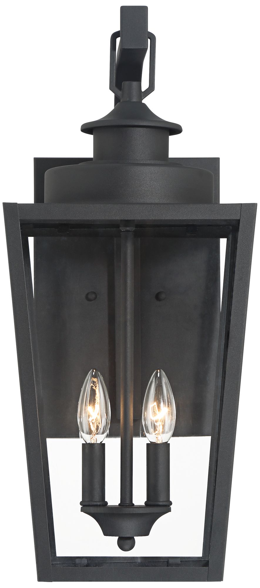 Image 4 Possini Euro Ackerly 21"H Textured Black 2-Light Outdoor Wall Light more views