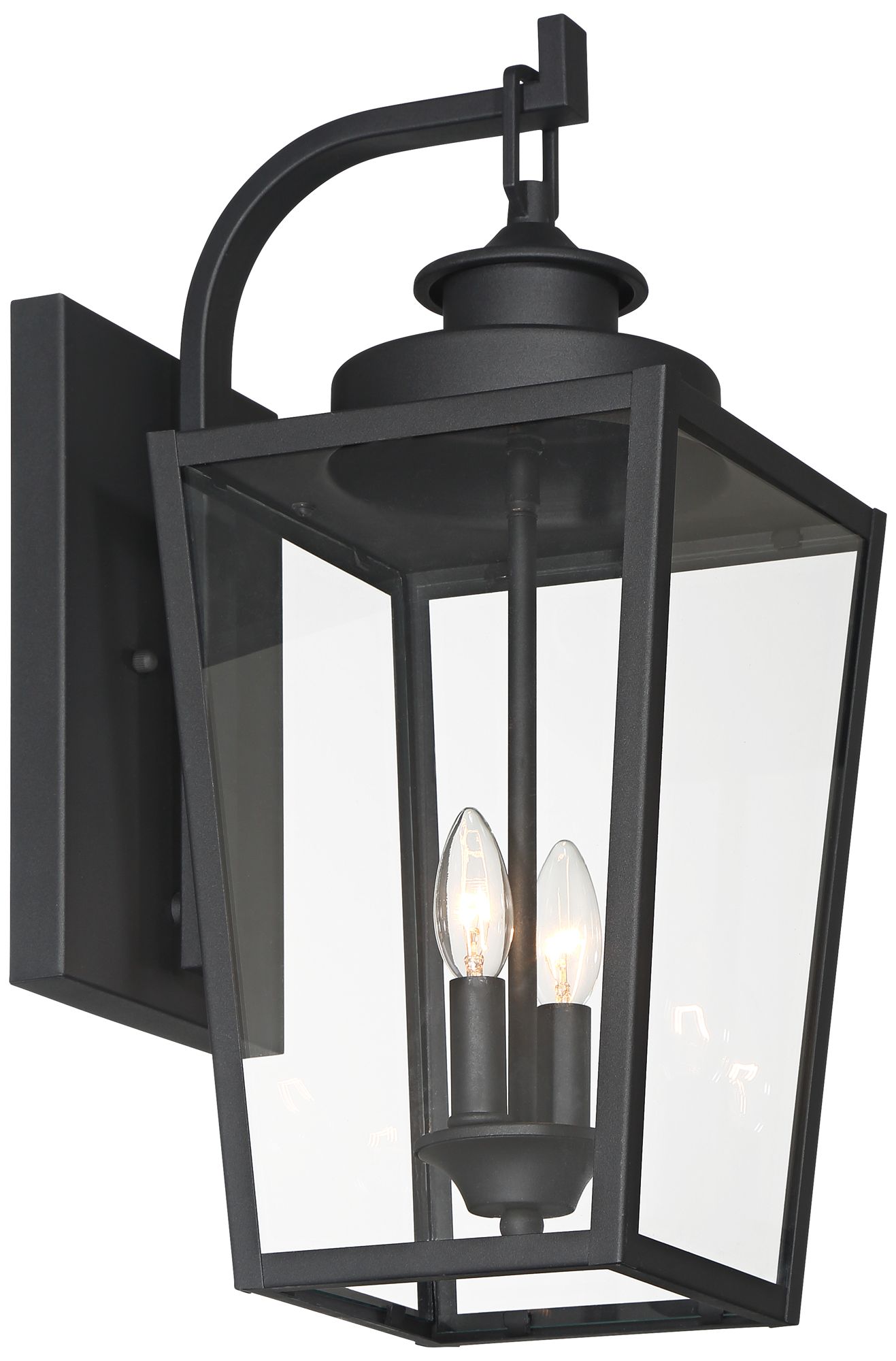 Image 6 Possini Euro Ackerly 21"H Textured Black 2-Light Outdoor Wall Light more views