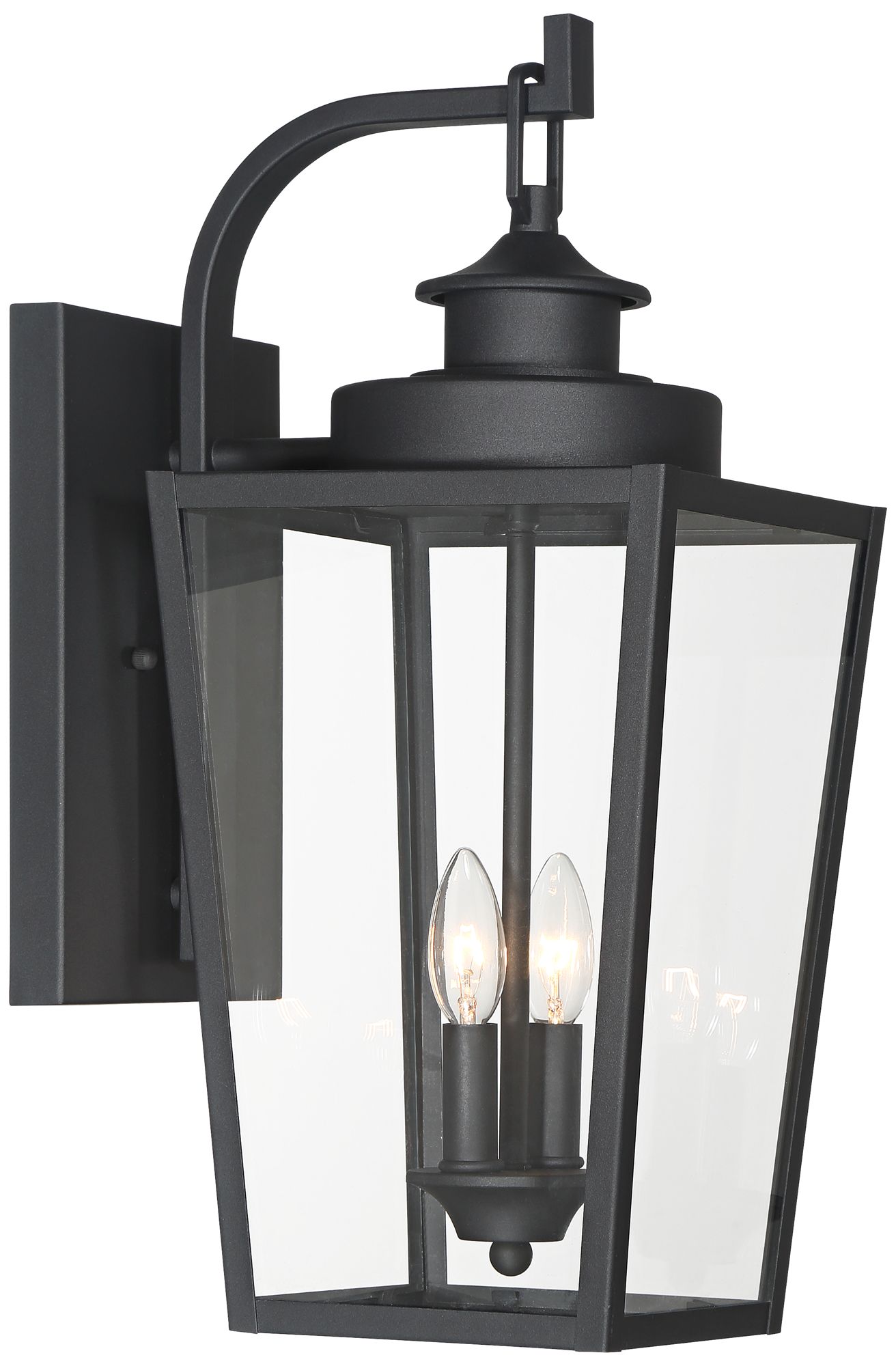 Image 7 Possini Euro Ackerly 21"H Textured Black 2-Light Outdoor Wall Light more views