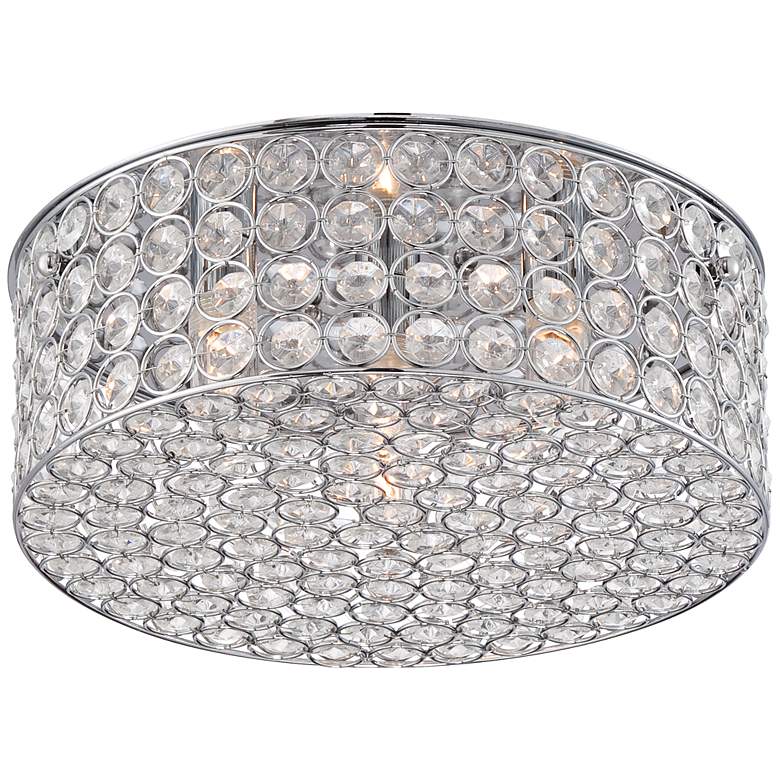 Image 1 Possini Euro Adair 11 3/4 inch Wide Round Crystal Ceiling Light