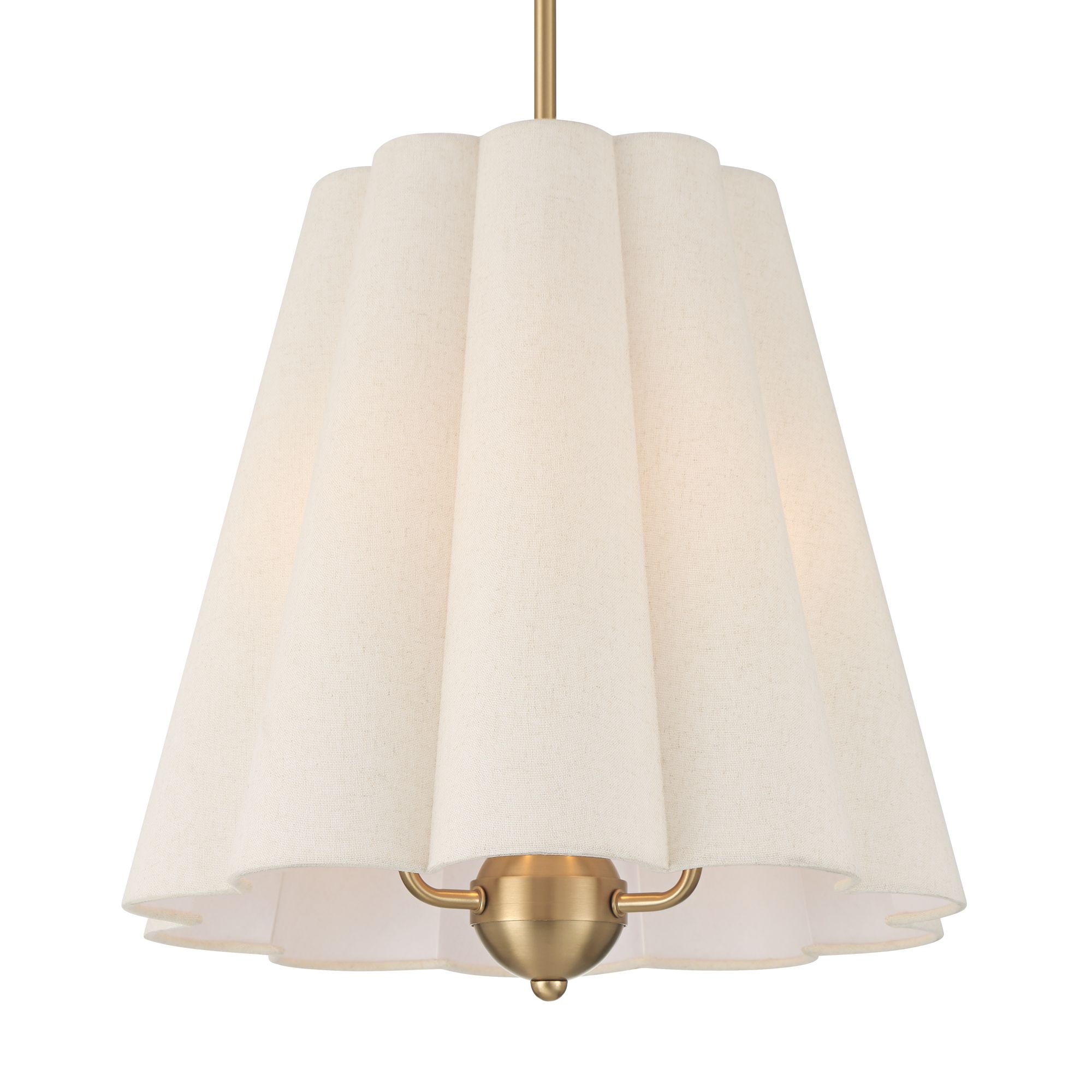 Image 4 Possini Euro Adama 15 3/4"W Satin Brass 3-Light Shade Pendant Light more views