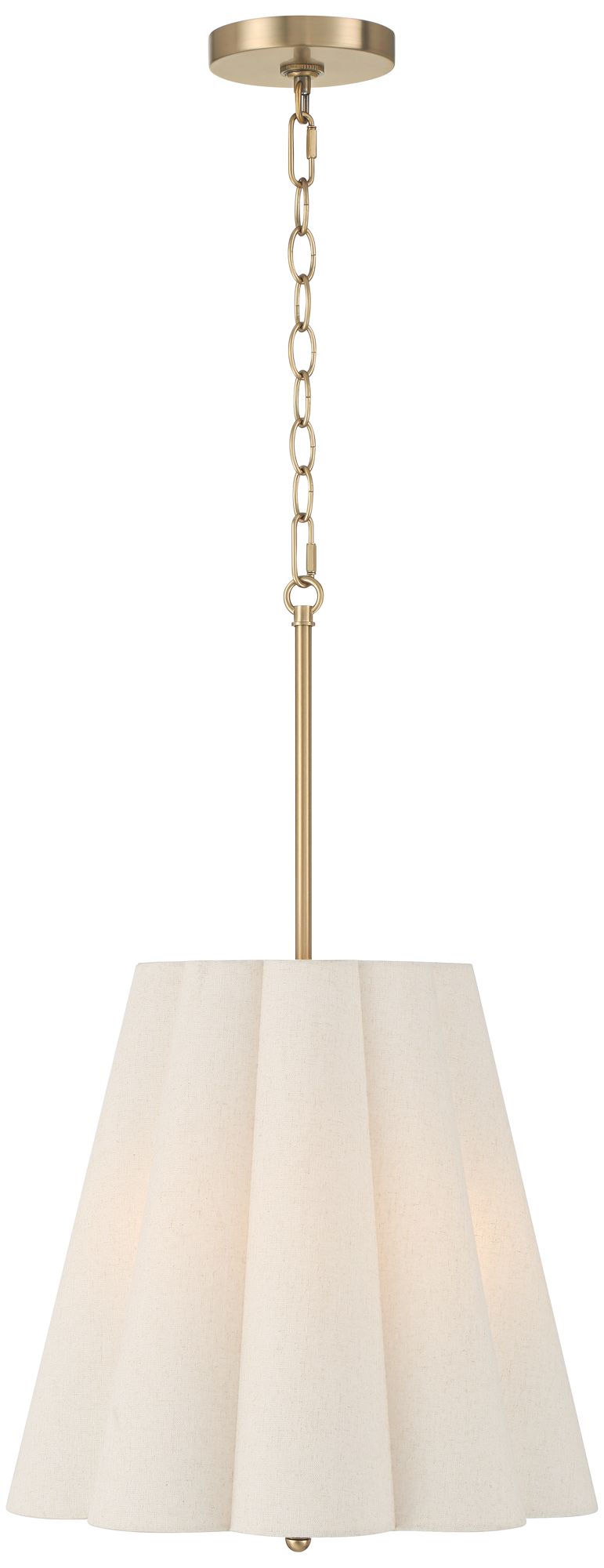 Image 6 Possini Euro Adama 15 3/4"W Satin Brass 3-Light Shade Pendant Light more views