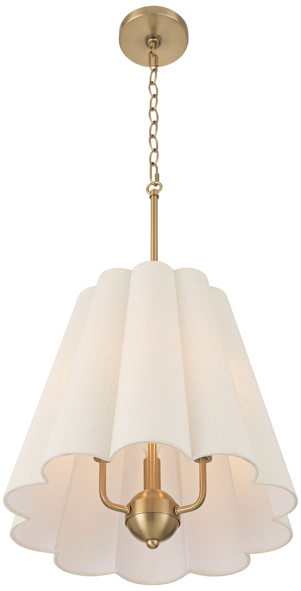 Possini Euro Adama 15 3/4"W Satin Brass 3-Light Shade Pendant Light in scene