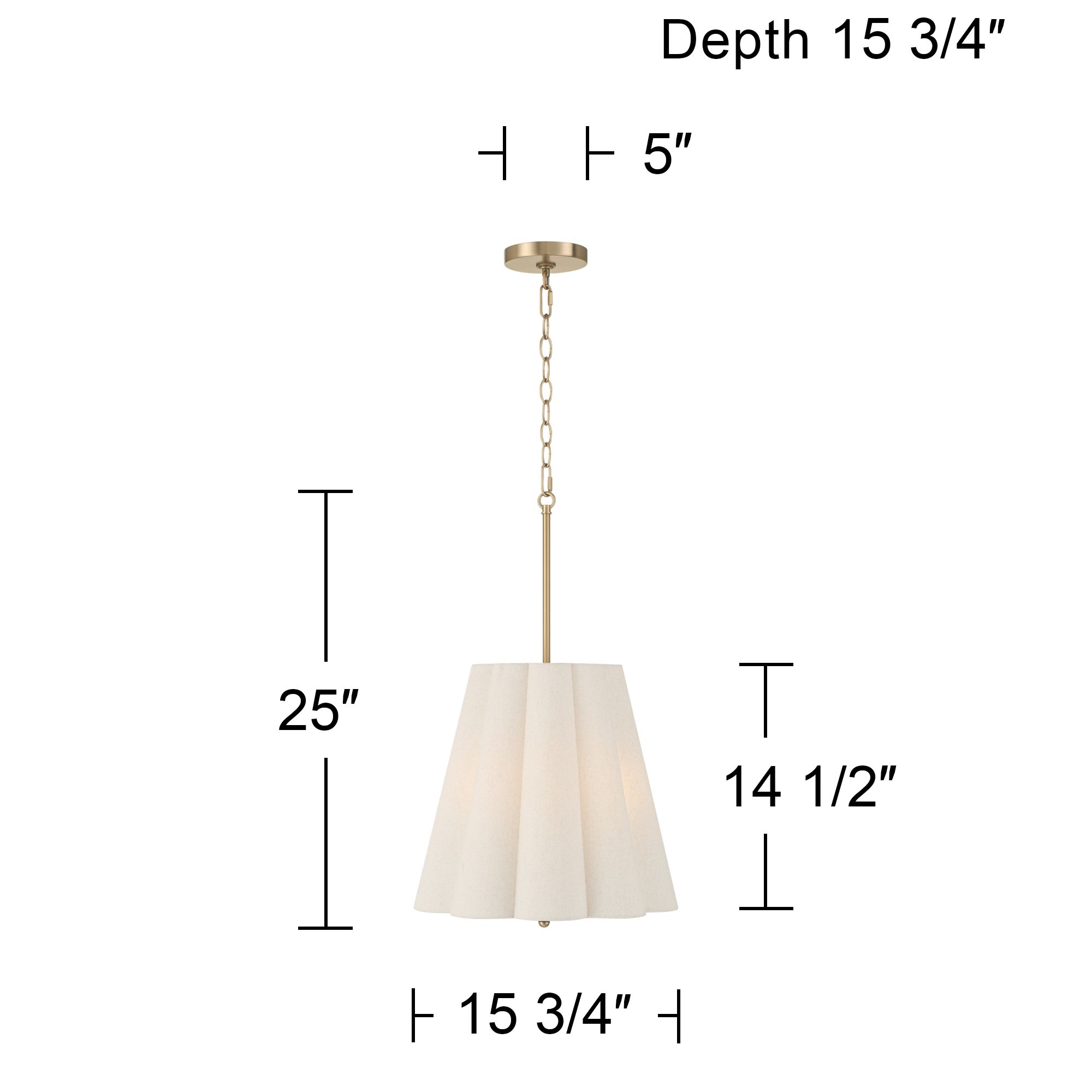 Possini Euro Adama 15 3/4"W Satin Brass 3-Light Shade Pendant Light in scene