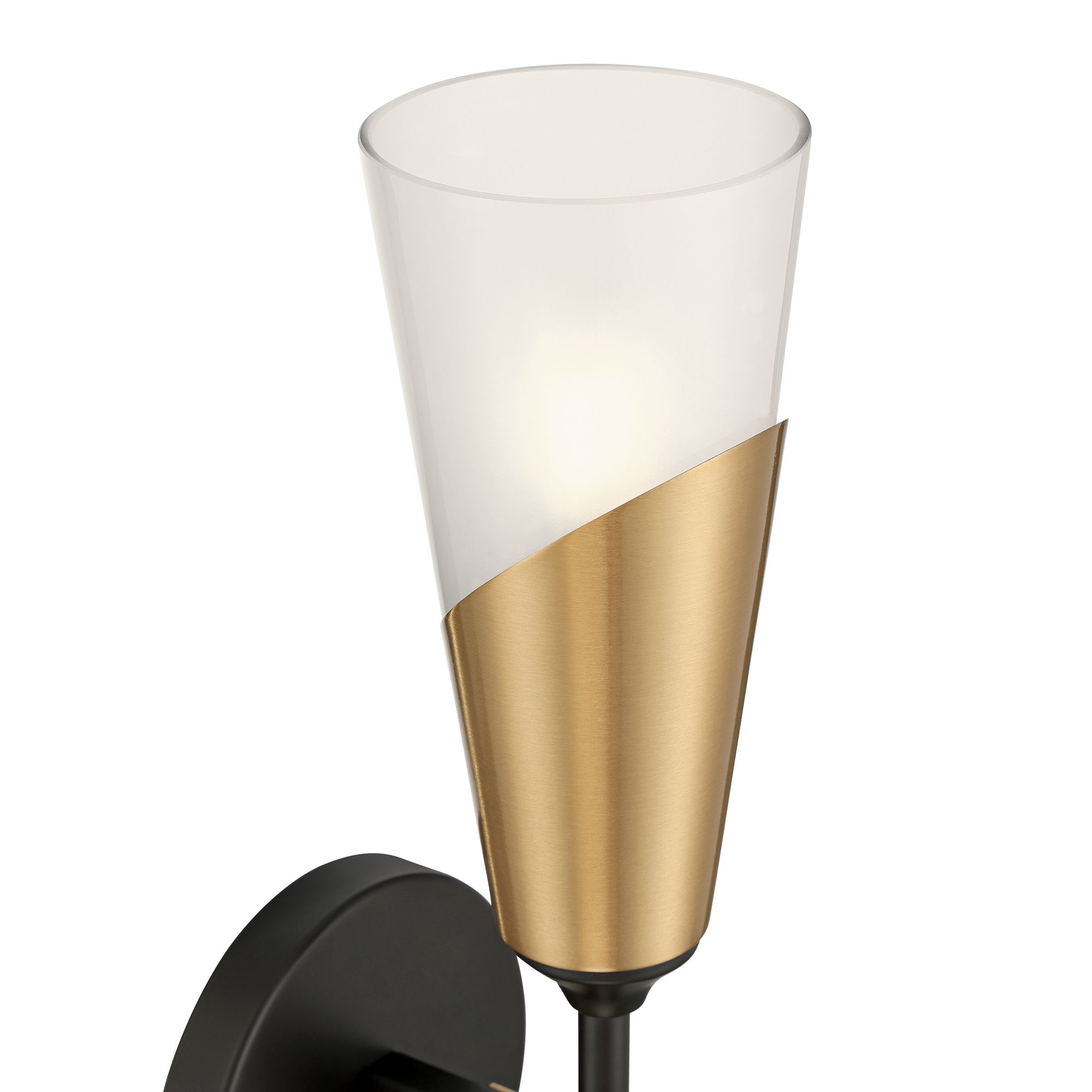 Image 3 Possini Euro Adare 18" High Gold and Black Metal Bathroom Wall Sconce more views