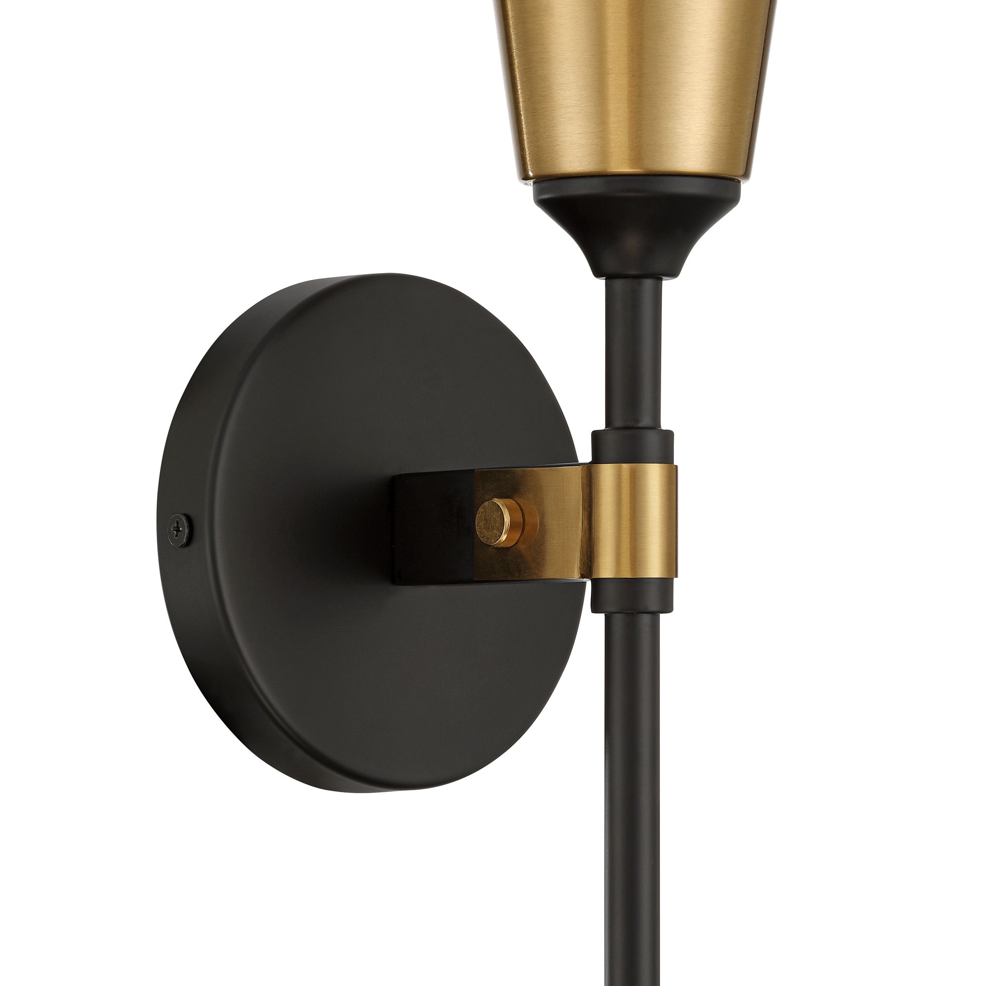 Image 4 Possini Euro Adare 18" High Gold and Black Metal Bathroom Wall Sconce more views