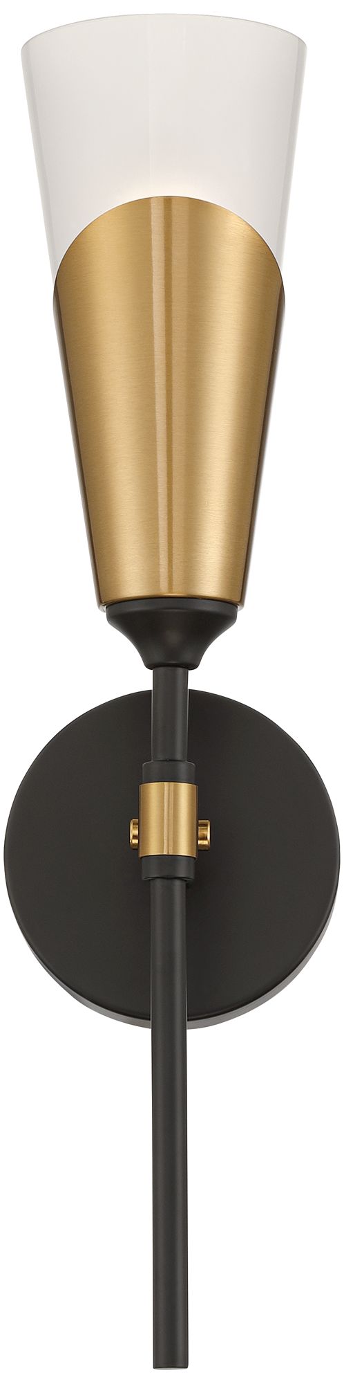 Image 5 Possini Euro Adare 18" High Gold and Black Metal Bathroom Wall Sconce more views