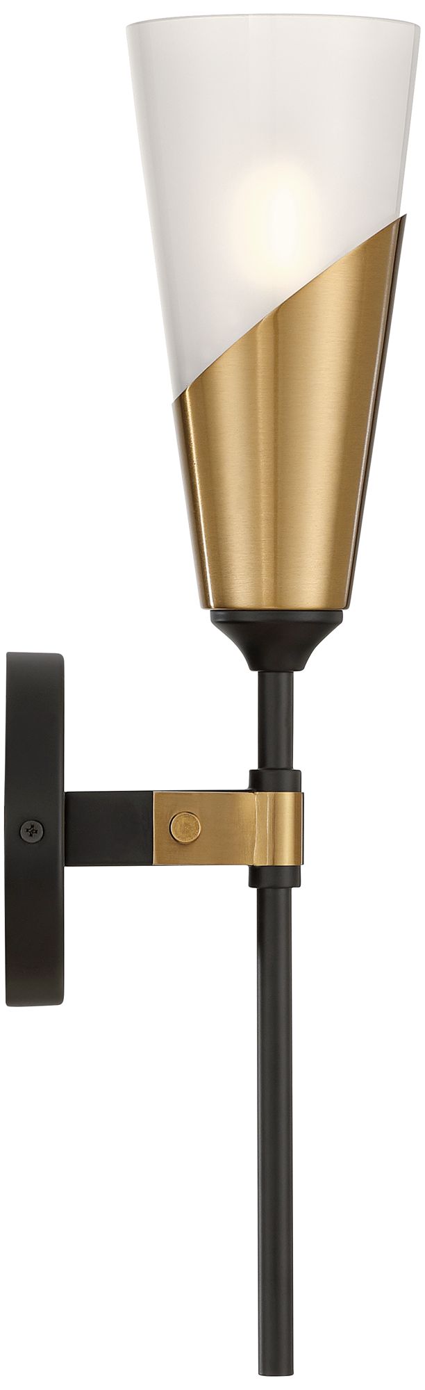 Image 7 Possini Euro Adare 18" High Gold and Black Metal Bathroom Wall Sconce more views