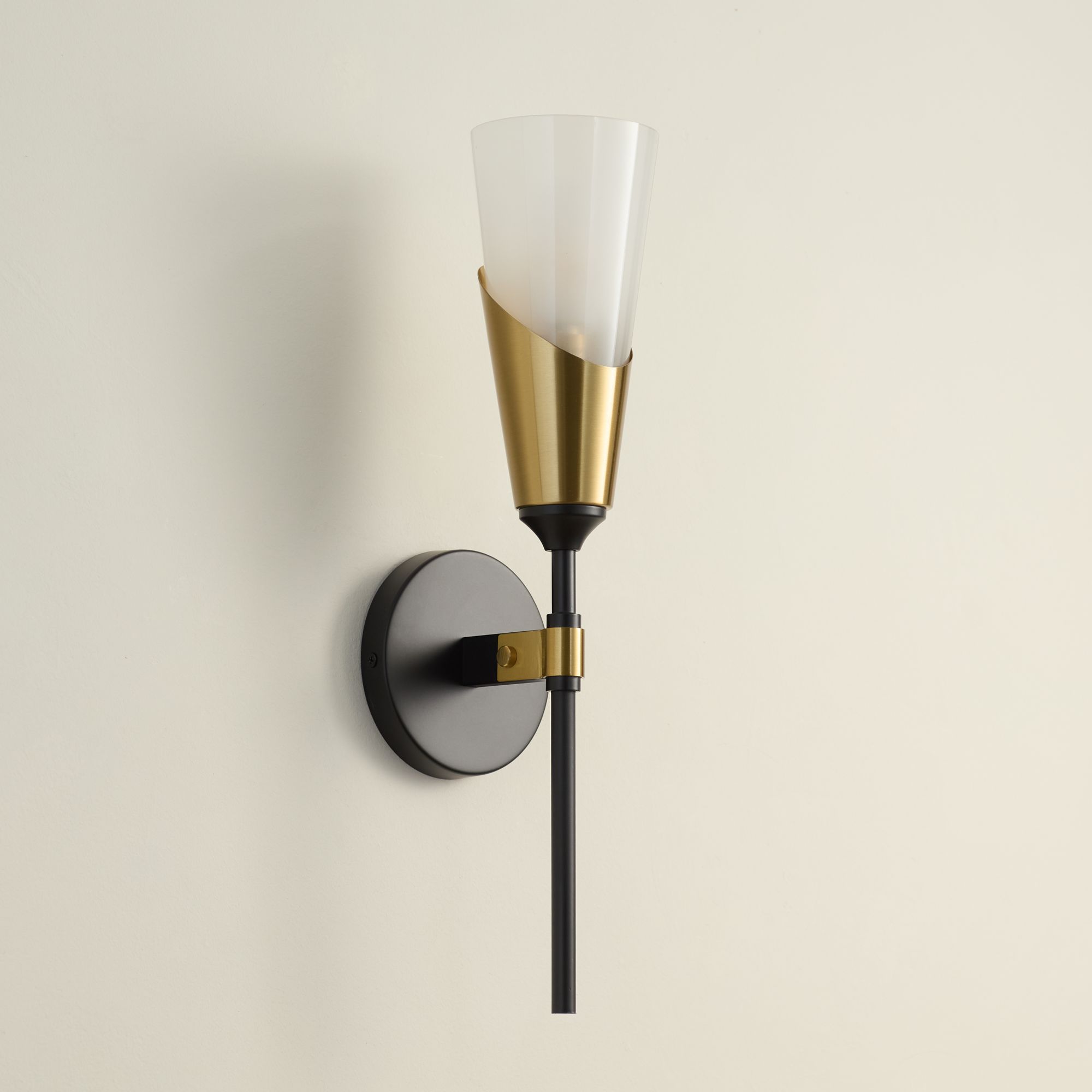 Watch A Video About the Possini Euro Adare Gold and Black Metal Bathroom Wall Sconce