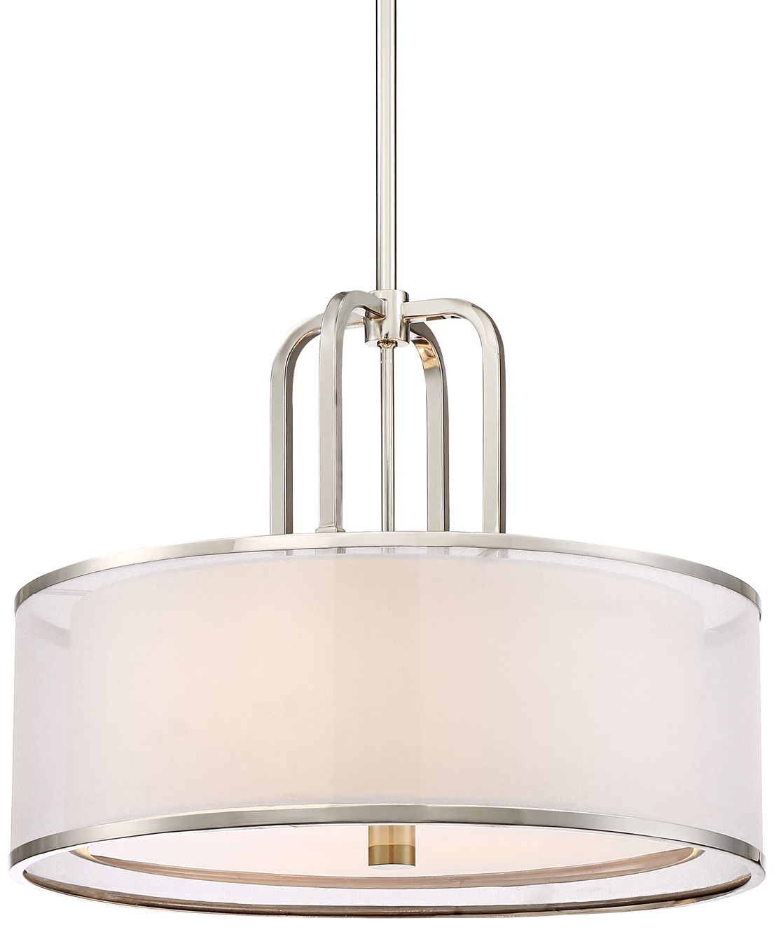 Possini Euro Adelia 20" Wide Polished Nickel Pendant Light