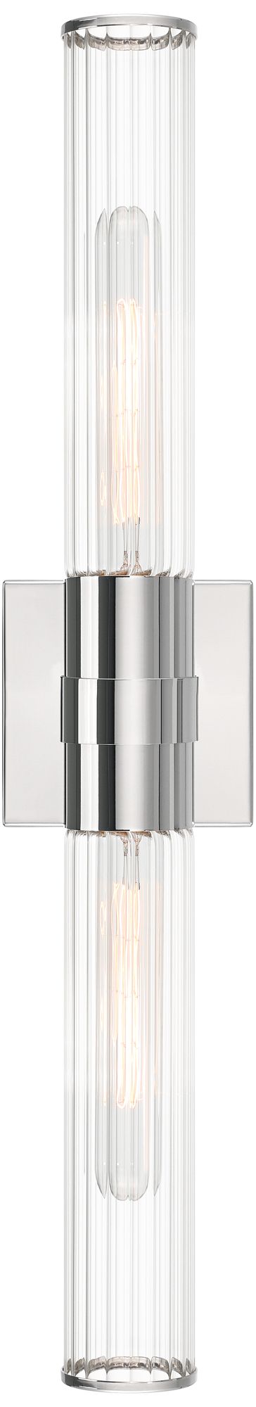 Watch A Video About the Possini Euro Isabella Polished Nickel 2 Light Bath Light