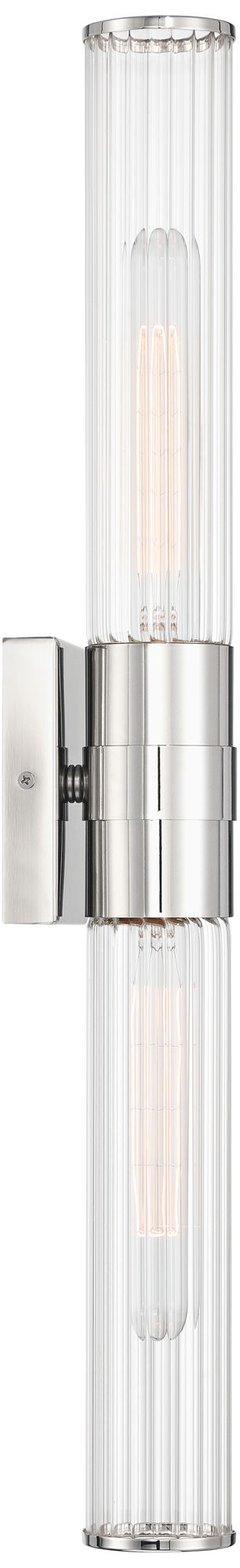 Watch A Video About the Possini Euro Isabella Polished Nickel 2 Light Bath Light