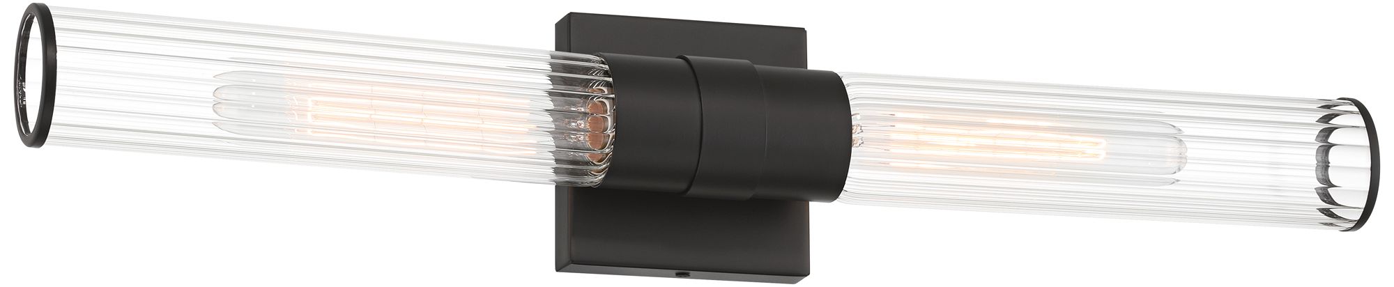 Image 3 Possini Euro Adeline 24 1/4" Wide Black 2-Light Bath Light