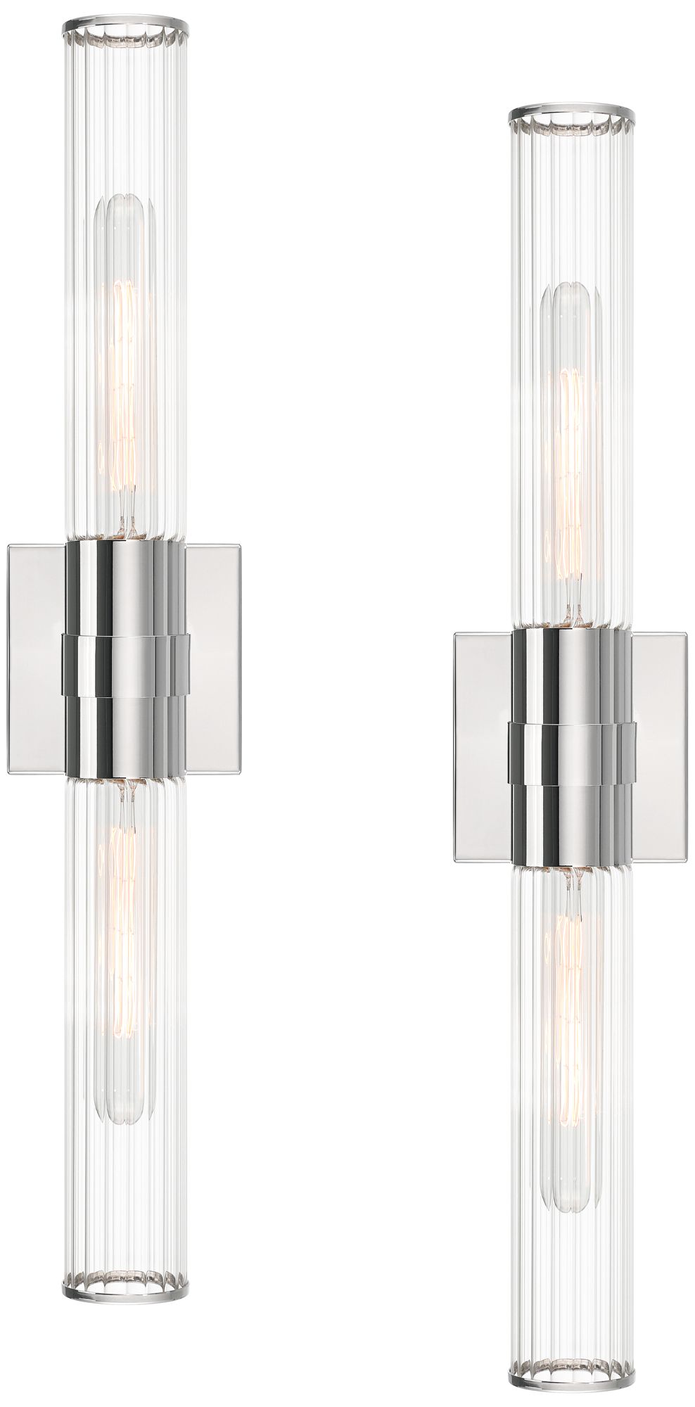 Image 3 Possini Euro Adeline 24 1/4"W Polished Nickel Bath Light Set of 2
