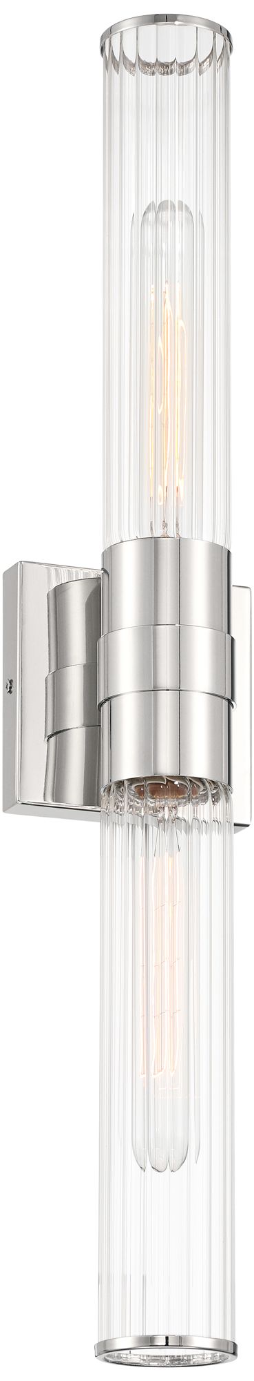 Watch A Video About the Possini Euro Isabella Polished Nickel 2 Light Bath Light