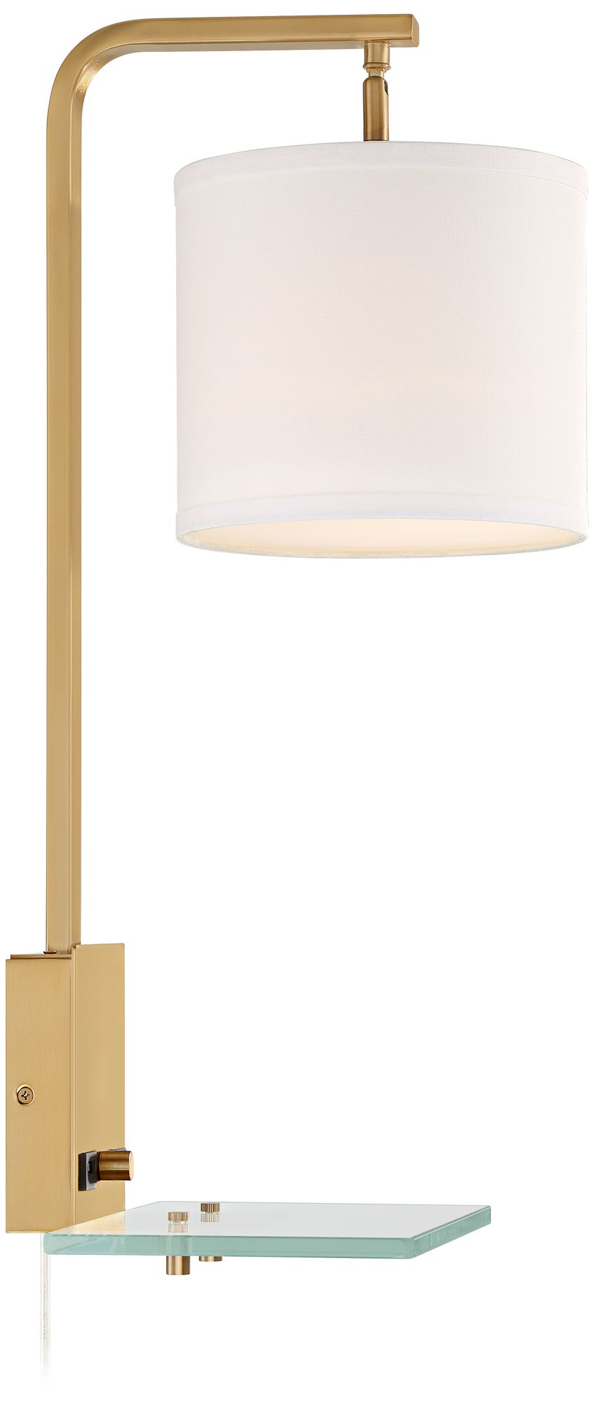 Watch A Video About the Adelle Plug In Wall Lamps Shelf with USB Ports and Outlets