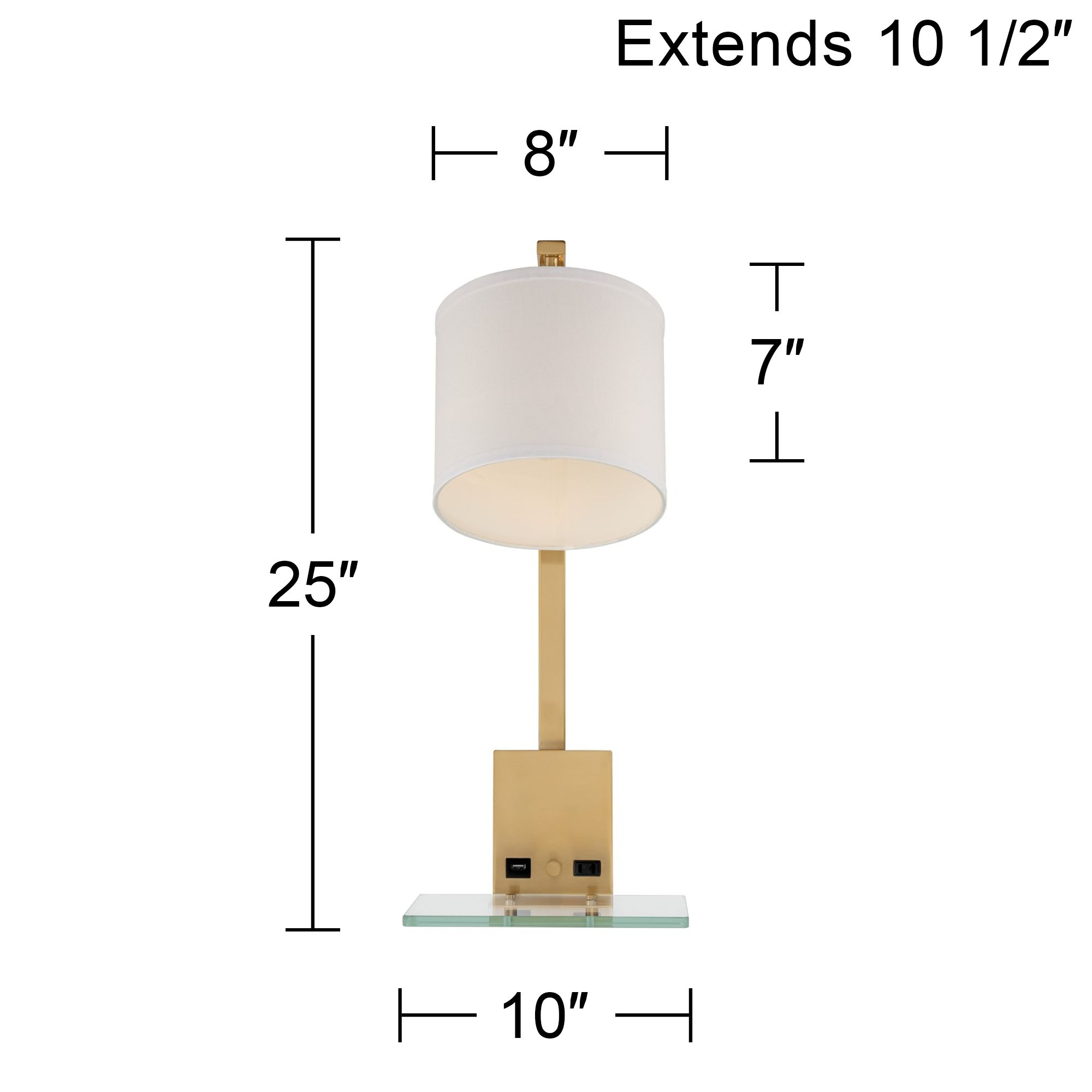 Watch A Video About the Adelle Plug In Wall Lamps Shelf with USB Ports and Outlets