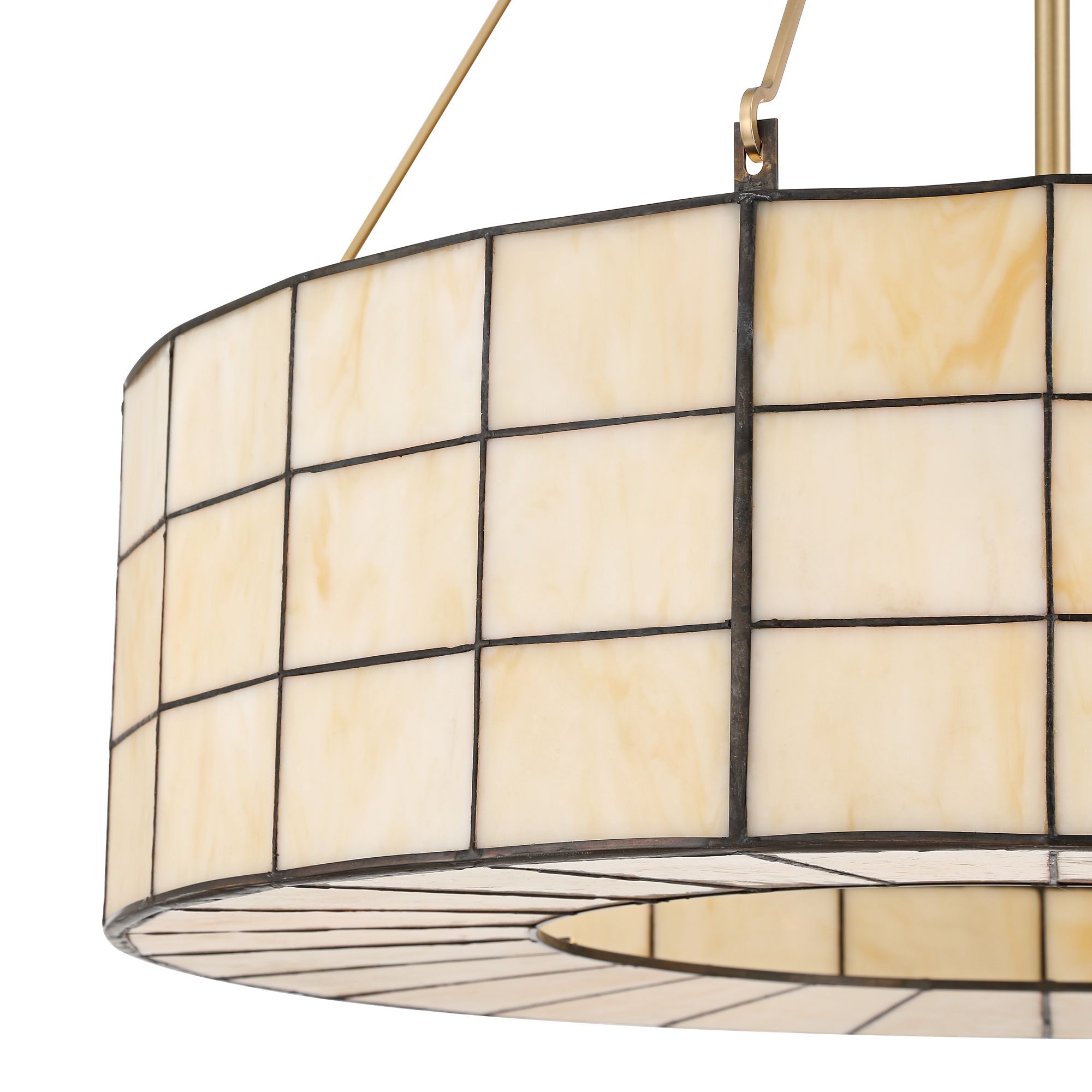 Image 4 Possini Euro Aden 24"W Warm Gold Tiffany Glass 5-Light Pendant Light more views