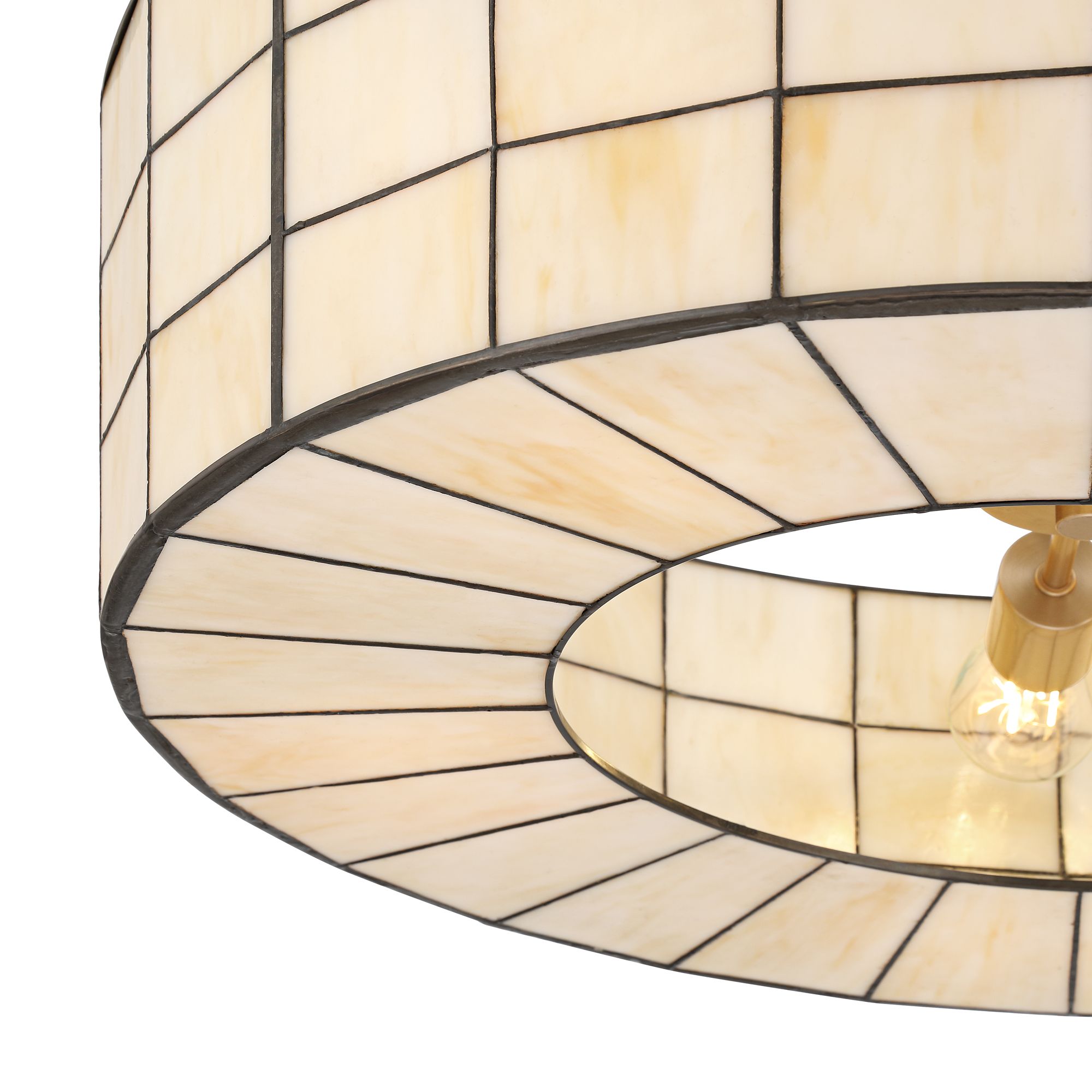 Image 6 Possini Euro Aden 24"W Warm Gold Tiffany Glass 5-Light Pendant Light more views