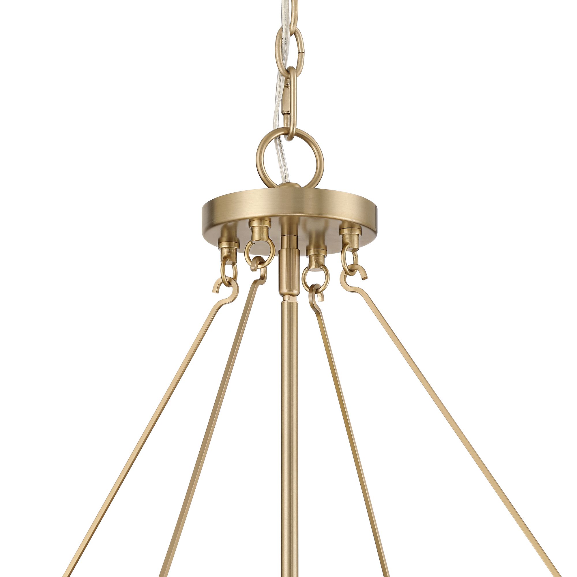 Possini Euro Aden 24"W Warm Gold Tiffany Glass 5-Light Pendant Light in scene