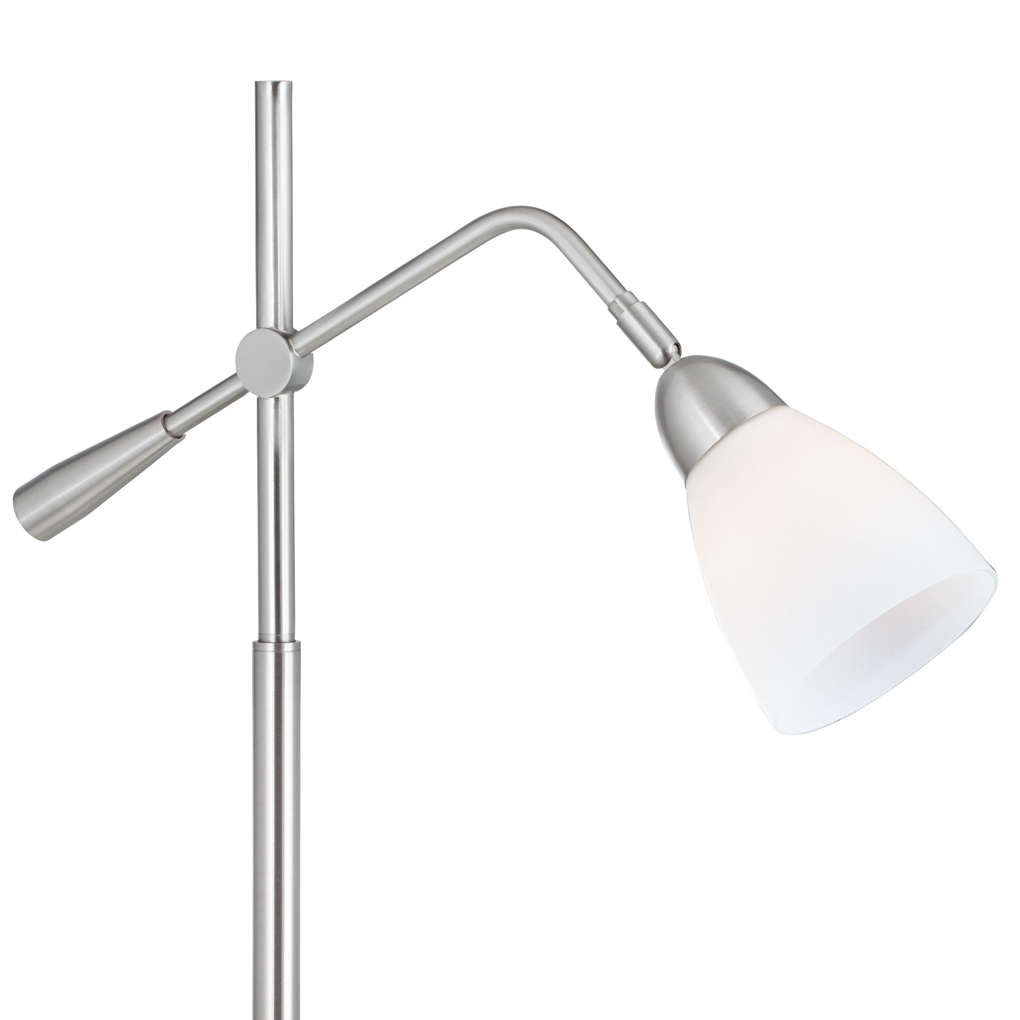Image 2 Possini Euro Adjustable Height Modern Brushed Nickel Table Lamp more views